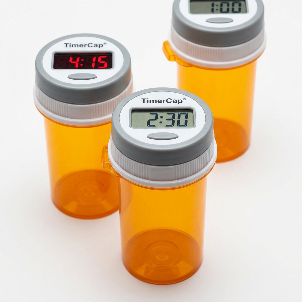 TimerCap Pill Bottle Caps